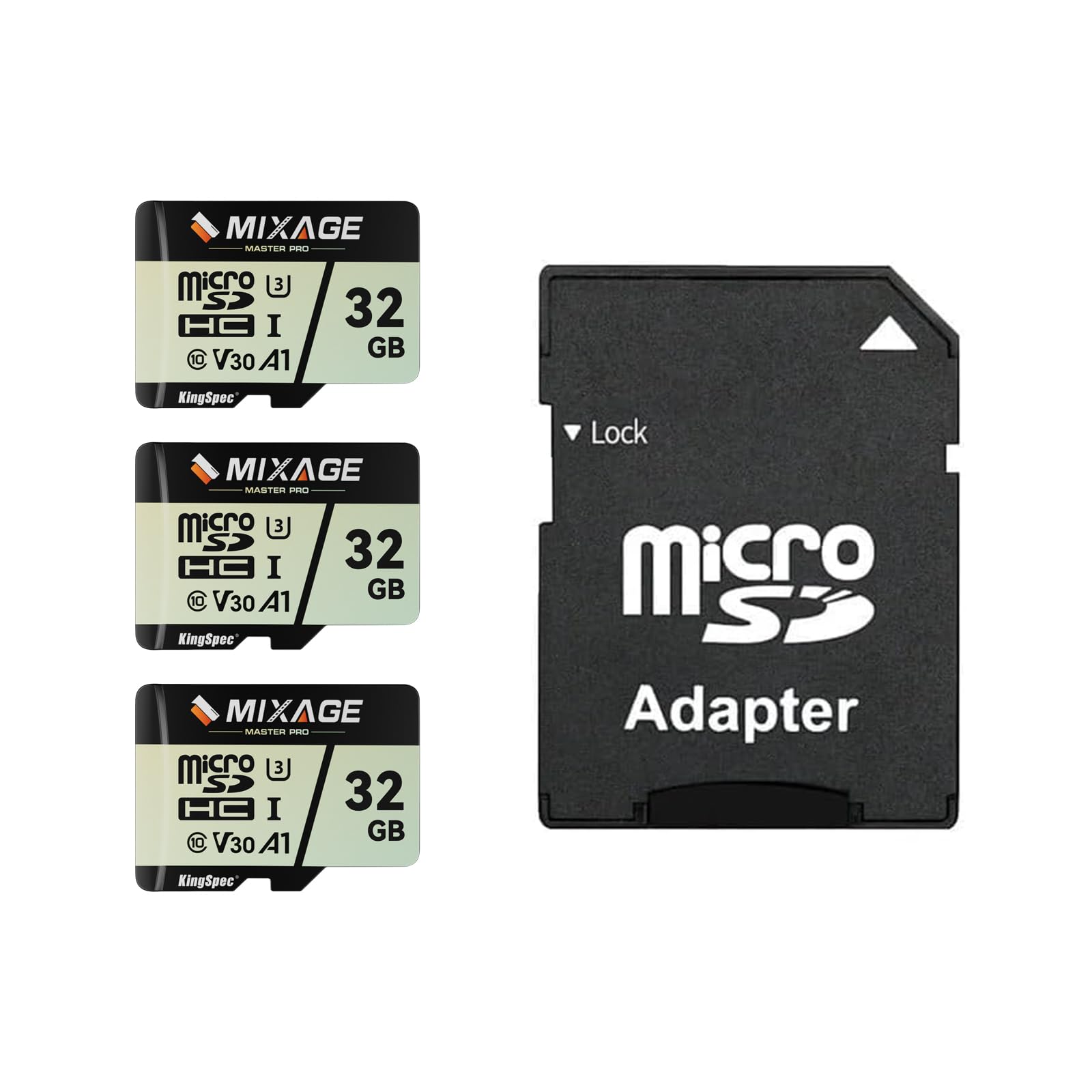 Amazon | KingSpec MIXAGE 32GB MicroSDXC メモリーカード U3 V30 A1